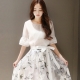 韓版歐根紗雪紡兩件式連身裙